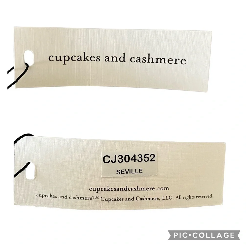 Cupcakes & Cashmere Blouse Cream Size Small NWT Lace Cottagecore Long Sleeve
